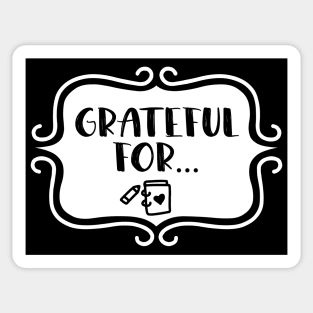 Grateful for... - Gratitude Journaling Retro Typography Sticker